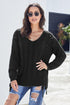 Love Letters Cable Knit Lace Up Sweater